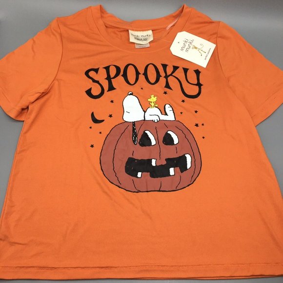 2pc Munki Munki Halloween Snoopy Womens Pajama Set Lounge Shorts Plus Size 1X 2X - Picture 5 of 11